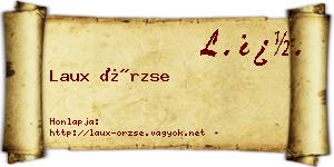 Laux Örzse névjegykártya